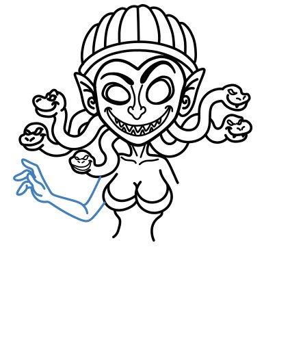 Hướng dẫn vẽ Medusa vui vẻ. - Bước 11