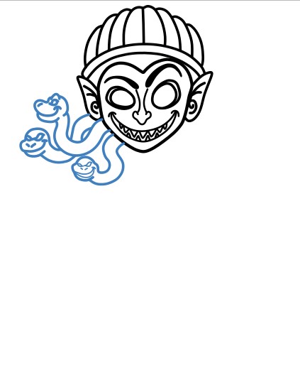 Hướng dẫn vẽ Medusa vui vẻ. - Bước 7