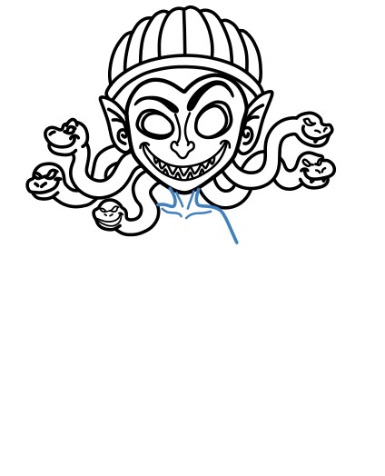 Hướng dẫn vẽ Medusa vui vẻ. - Bước 9