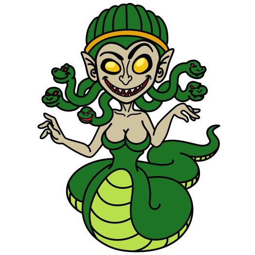 Hướng dẫn vẽ Medusa vui vẻ.