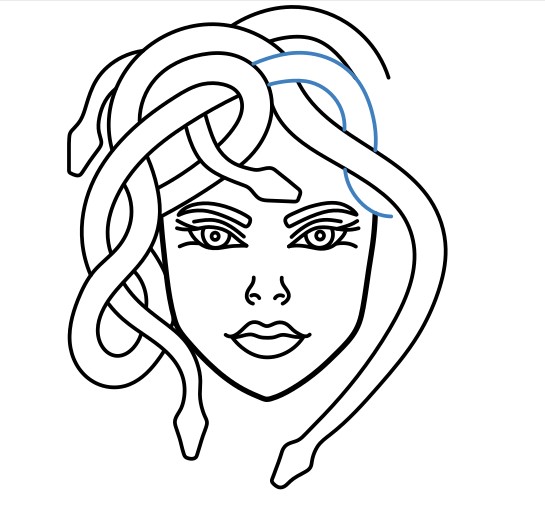Hướng dẫn vẽ đầu của Medusa. - Bước 10