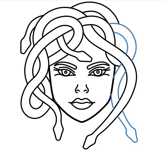 Hướng dẫn vẽ đầu của Medusa. - Bước 11