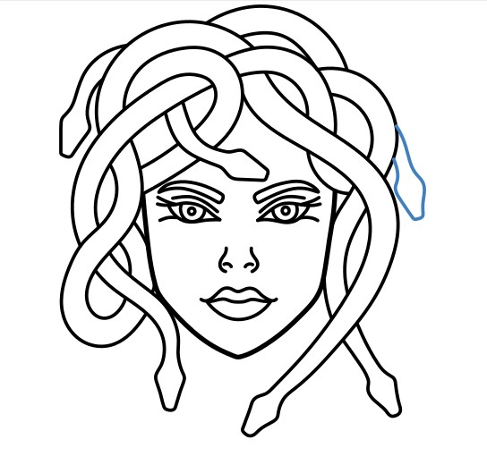 Hướng dẫn vẽ đầu của Medusa. - Bước 12