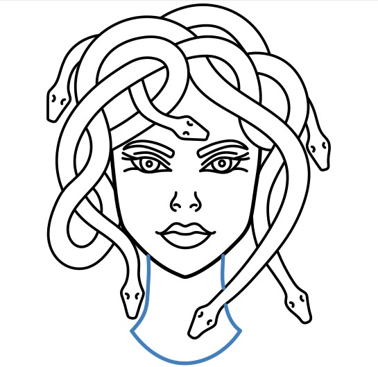 Hướng dẫn vẽ đầu của Medusa. - Bước 14