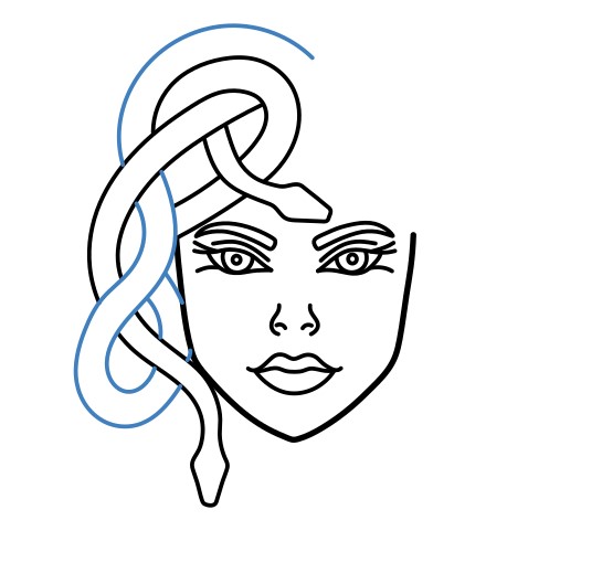 Hướng dẫn vẽ đầu của Medusa. - Bước 6