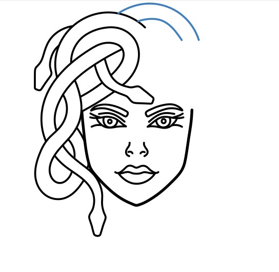 Hướng dẫn vẽ đầu của Medusa. - Bước 8