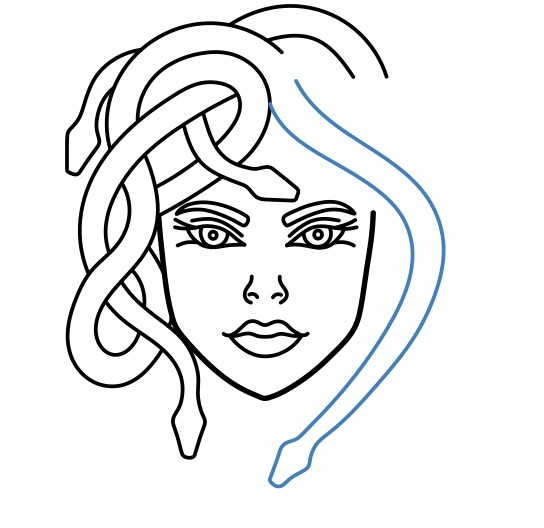 Hướng dẫn vẽ đầu của Medusa. - Bước 9