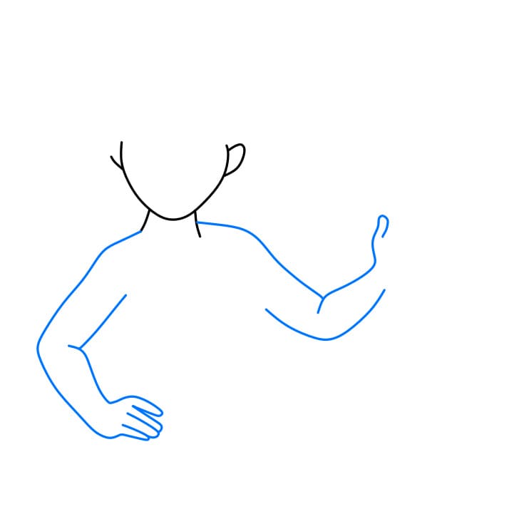 Hướng dẫn cách vẽ nhân vật Moana xinh đẹp và đơn giản cho bé - Bước 3