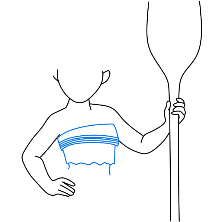 Hướng dẫn cách vẽ nhân vật Moana xinh đẹp và đơn giản cho bé - Bước 4