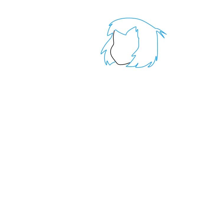 Hướng dẫn cách vẽ nhân vật Mowgli nghịch ngợm và đơn giản cho bé - Bước 2