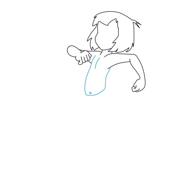 Hướng dẫn cách vẽ nhân vật Mowgli nghịch ngợm và đơn giản cho bé - Bước 4