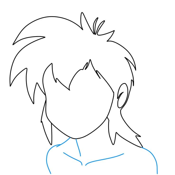 Hướng dẫn vẽ dễ dàng : cậu bé Mowgli - Bước 4