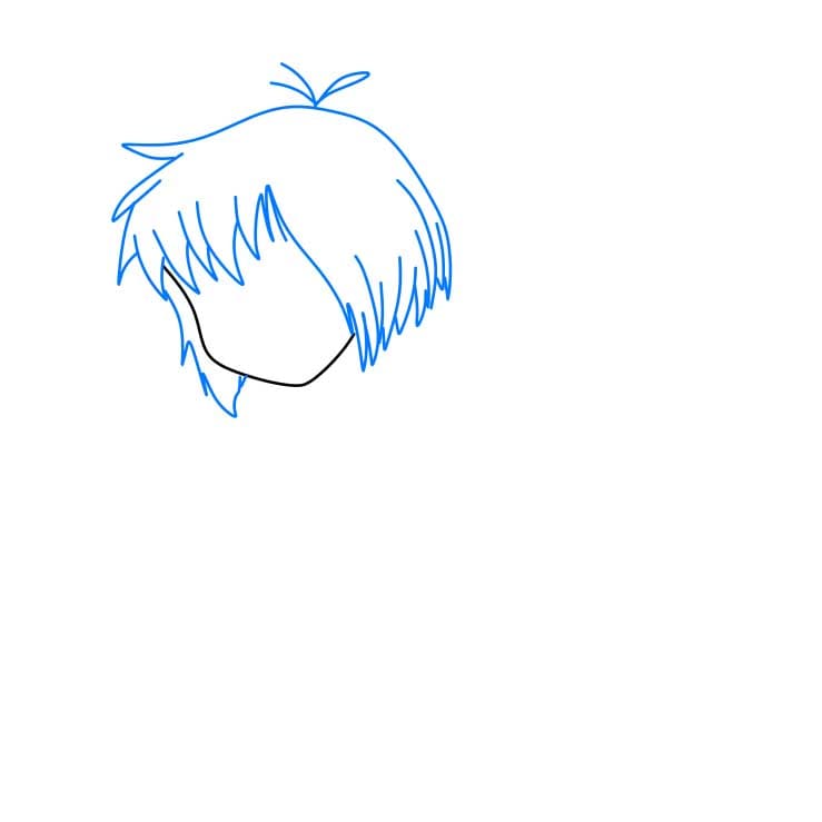 Hướng dẫn cách vẽ cậu bé Mowgli đơn giản - Bước 2