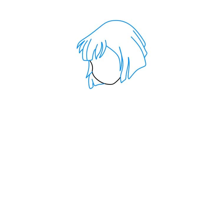 Hướng dẫn vẽ nhân vật Mowgli đang ngồi cho bé - Bước 2