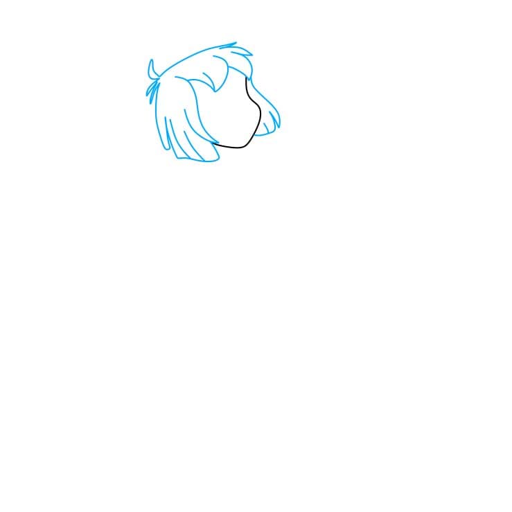 Hướng dẫn vẽ cậu bé rừng xanh ( Mowgli ) đơn giản dễ thương - Bước 2