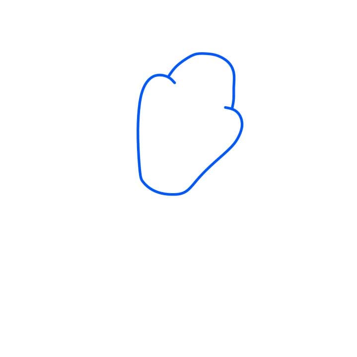 Hướng dẫn vẽ Olaf đơn giản dễ thương cho bé - Bước 1