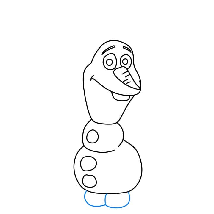 Hướng dẫn cách vẽ Olaf đơn giản - Bước 4