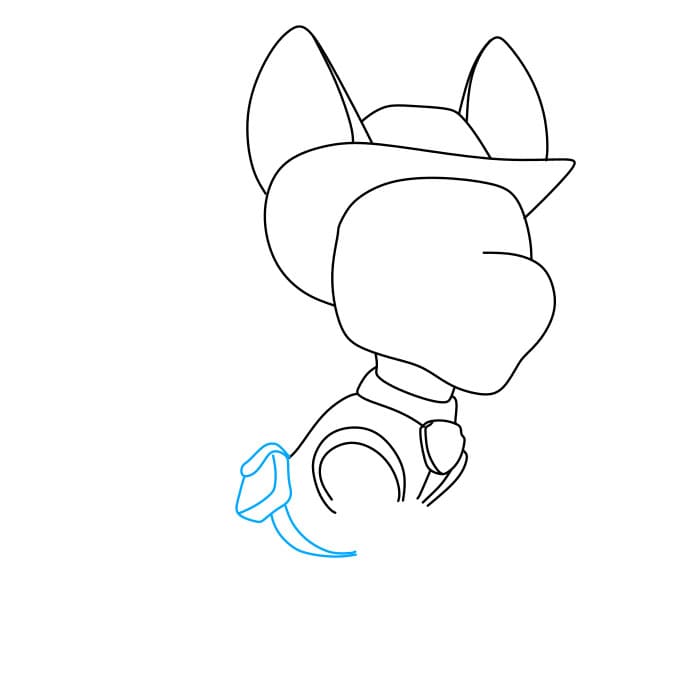 Hướng dẫn cách vẽ chú chó siêu anh hùng – Tracker đơn giản và đẹp - Bước 4