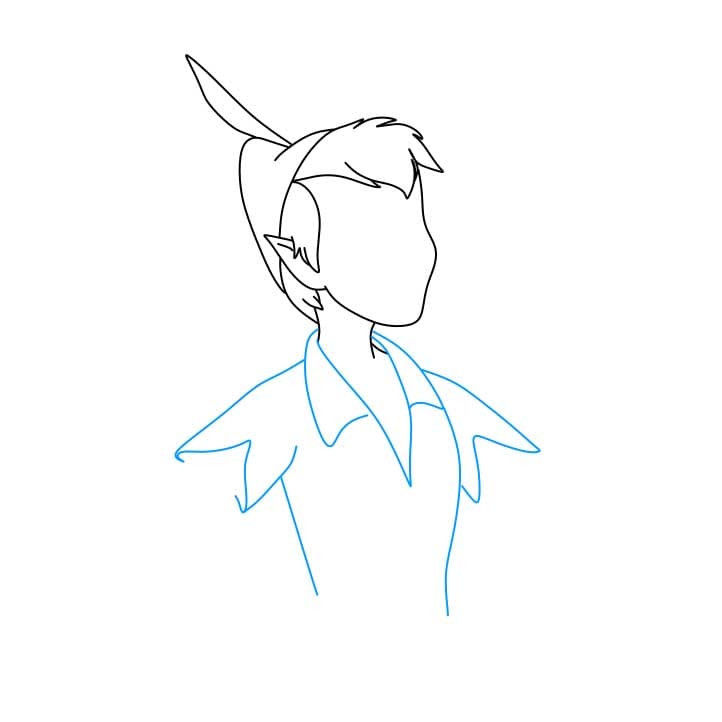 Hướng dẫn cách vẽ nhân vật Peter Pan đơn giản và dễ thương cho bé - Bước 4