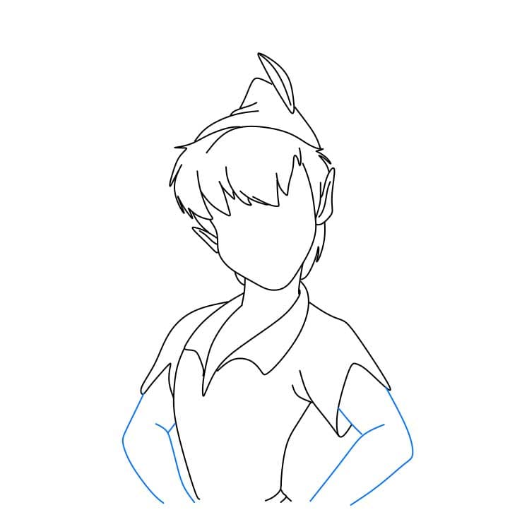 Hướng dẫn vẽ dễ dàng :  nhân vật Peter Pan - Bước 5