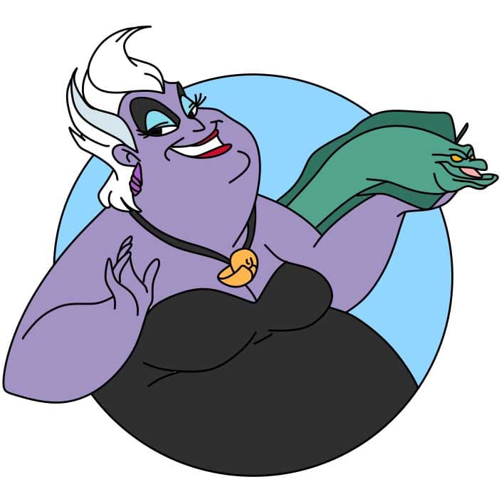 Hướng dẫn vẽ dễ dàng : phù thủy Ursula