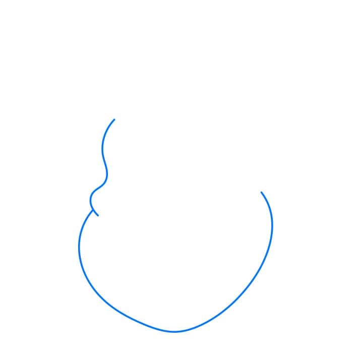 Hướng dẫn cách vẽ phù thủy biển Ursula đơn giản - Bước 1