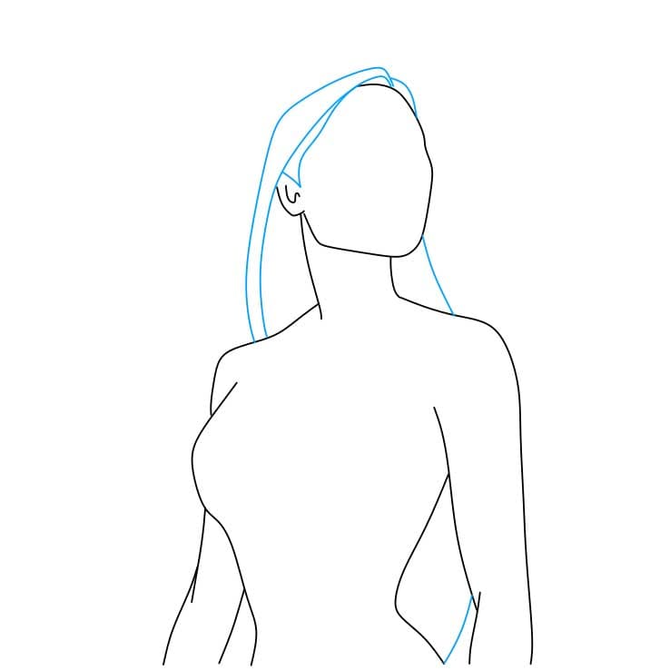 Hướng dẫn cách vẽ Pocahontas xinh đẹp và đơn giản cho bé - Bước 4