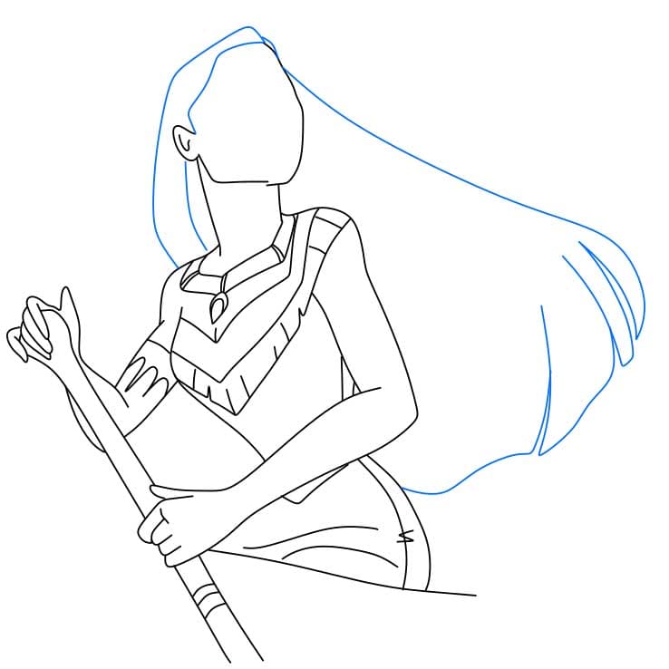 Hướng dẫn vẽ dễ dàng : nhân vật Pocahontas - Bước 5