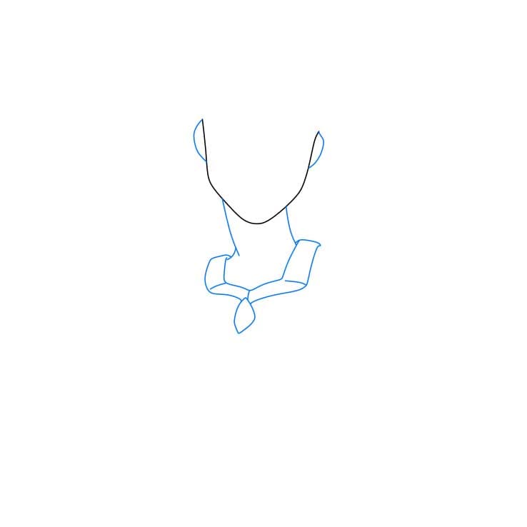 Hướng dẫn cách vẽ nhân vật Pocahontas đơn giản - Bước 2