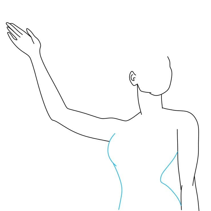 Hướng dẫn vẽ Pocahontas đang vẫy tay chào - Bước 4