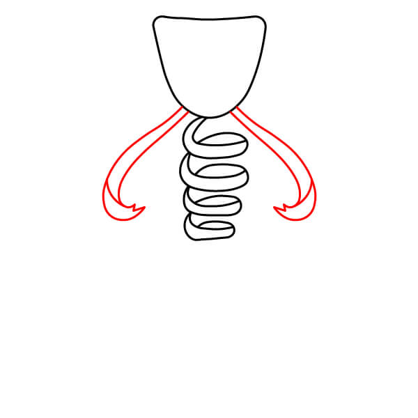 Hướng dẫn vẽ nhân vật Gangle đơn giản cho người mới bắt đầu. - Hai cánh tay ruy băng
