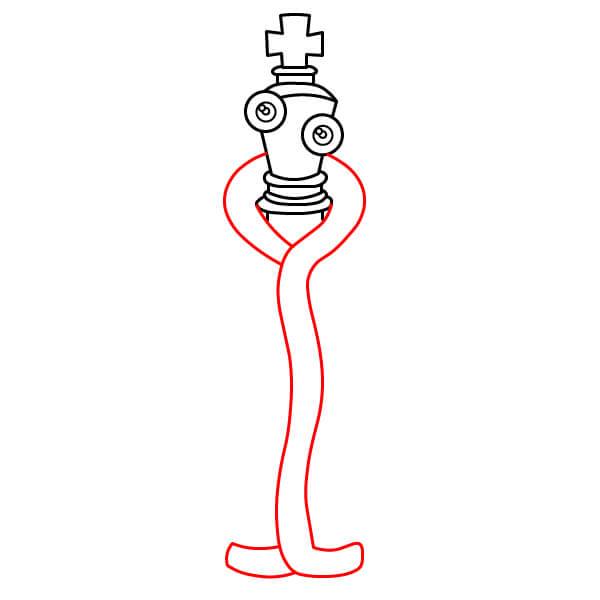 Hướng dẫn vẽ từng bước nhân vật Kinger dành cho trẻ em - Đường viền áo choàng