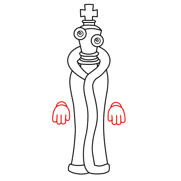 Hướng dẫn vẽ từng bước nhân vật Kinger dành cho trẻ em - Đôi tay