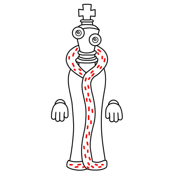 Hướng dẫn vẽ từng bước nhân vật Kinger dành cho trẻ em - Chi tiết viền lông thú