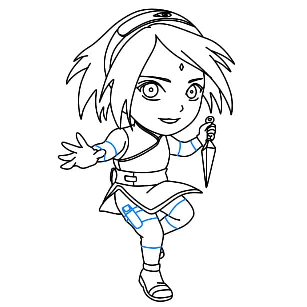 Hướng dẫn vẽ Sakura - Bước 10