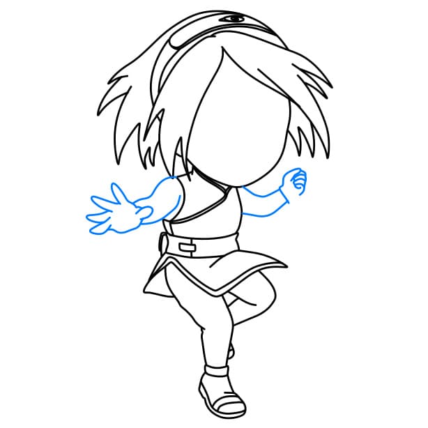 Hướng dẫn vẽ Sakura - Bước 7