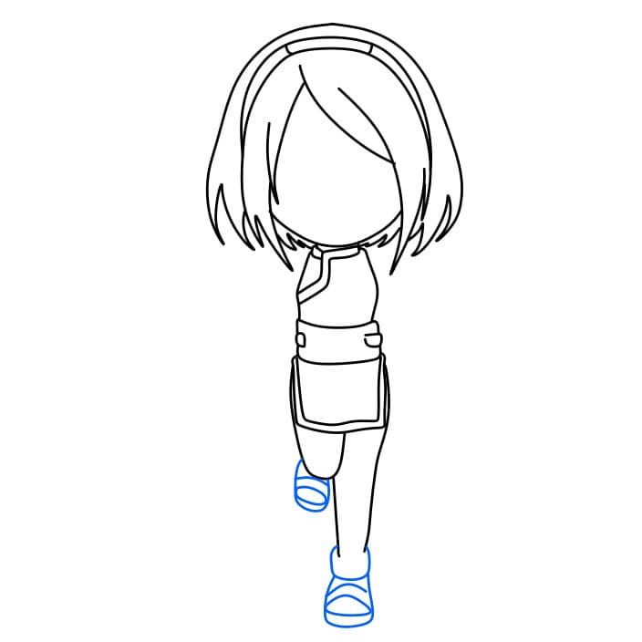 Hướng dẫn vẽ Sakura dễ thương - Bước 6