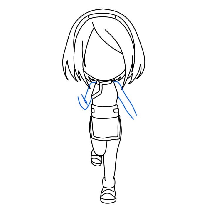 Hướng dẫn vẽ Sakura dễ thương - Bước 7