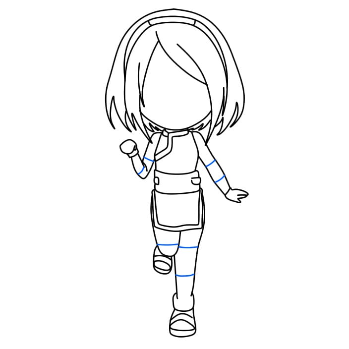 Hướng dẫn vẽ Sakura dễ thương - Bước 8