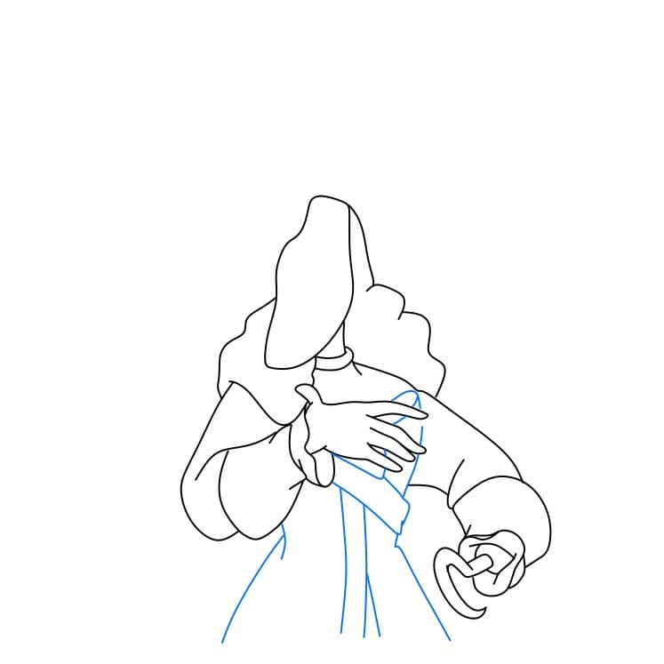 Hướng dẫn cách vẽ Thuyền trưởng Hook chi tiết từng bước - Bước 4