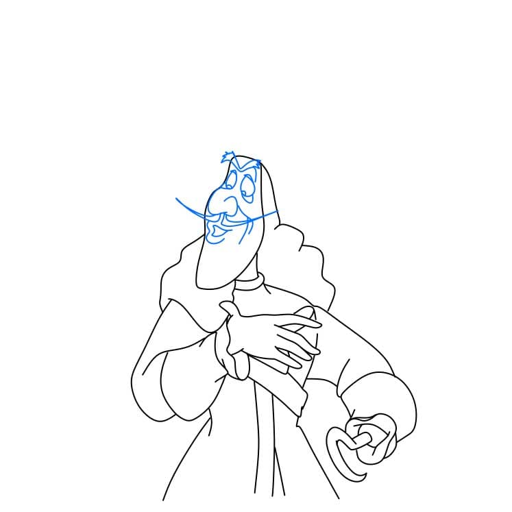 Hướng dẫn cách vẽ Thuyền trưởng Hook chi tiết từng bước - Bước 5