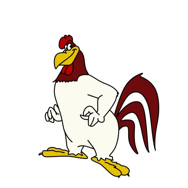 Vẽ chú gà Foghorn Leghorn