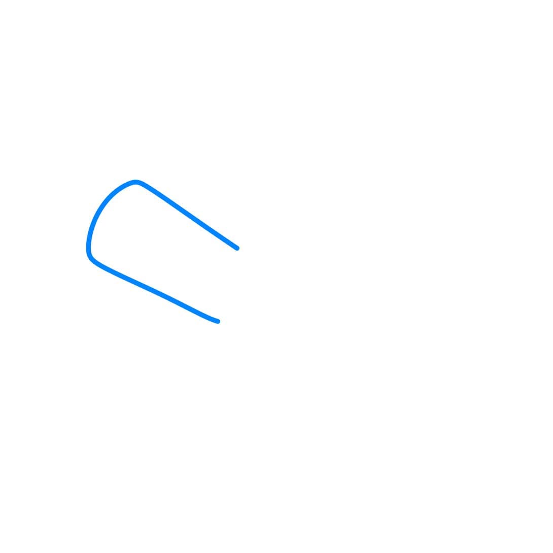 Hướng dẫn cách vẽ bàn tay đang cầm bút đơn giản cho bé - Bước 1