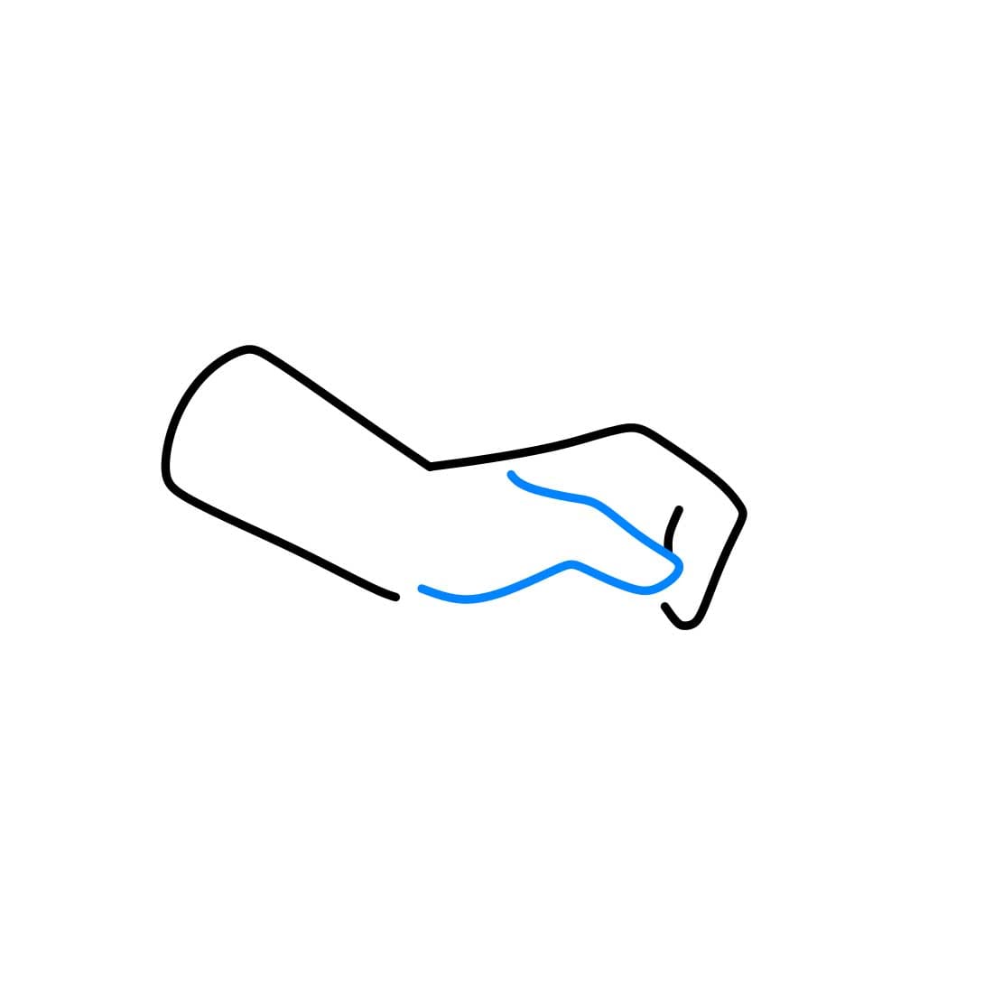 Hướng dẫn cách vẽ bàn tay đang cầm bút đơn giản cho bé - Bước 3