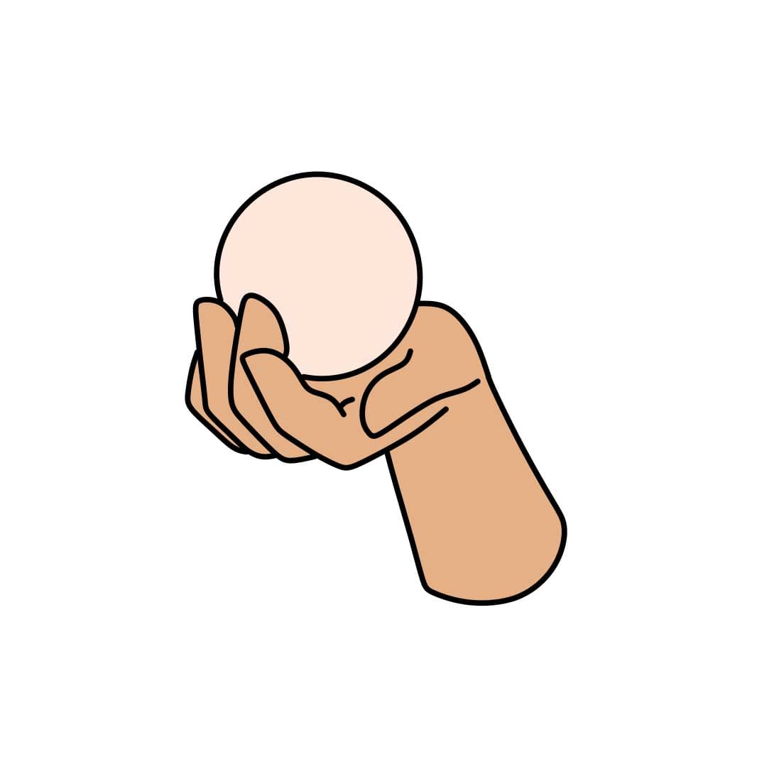 Hướng dẫn cách vẽ bàn tay đang đỡ viên ngọc