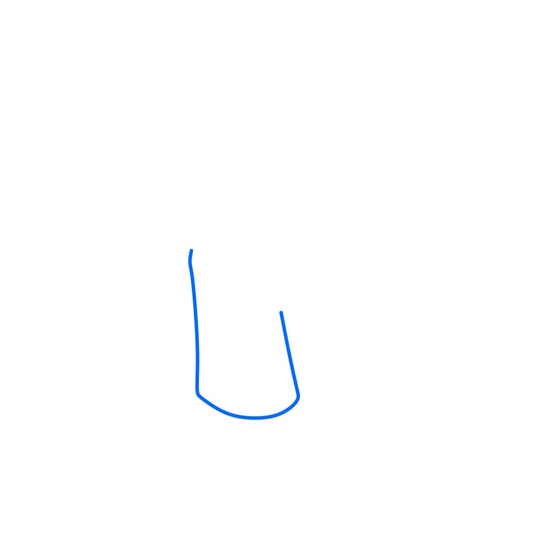 Hướng dẫn cách vẽ bàn tay đơn giản cho bé - Bước 1