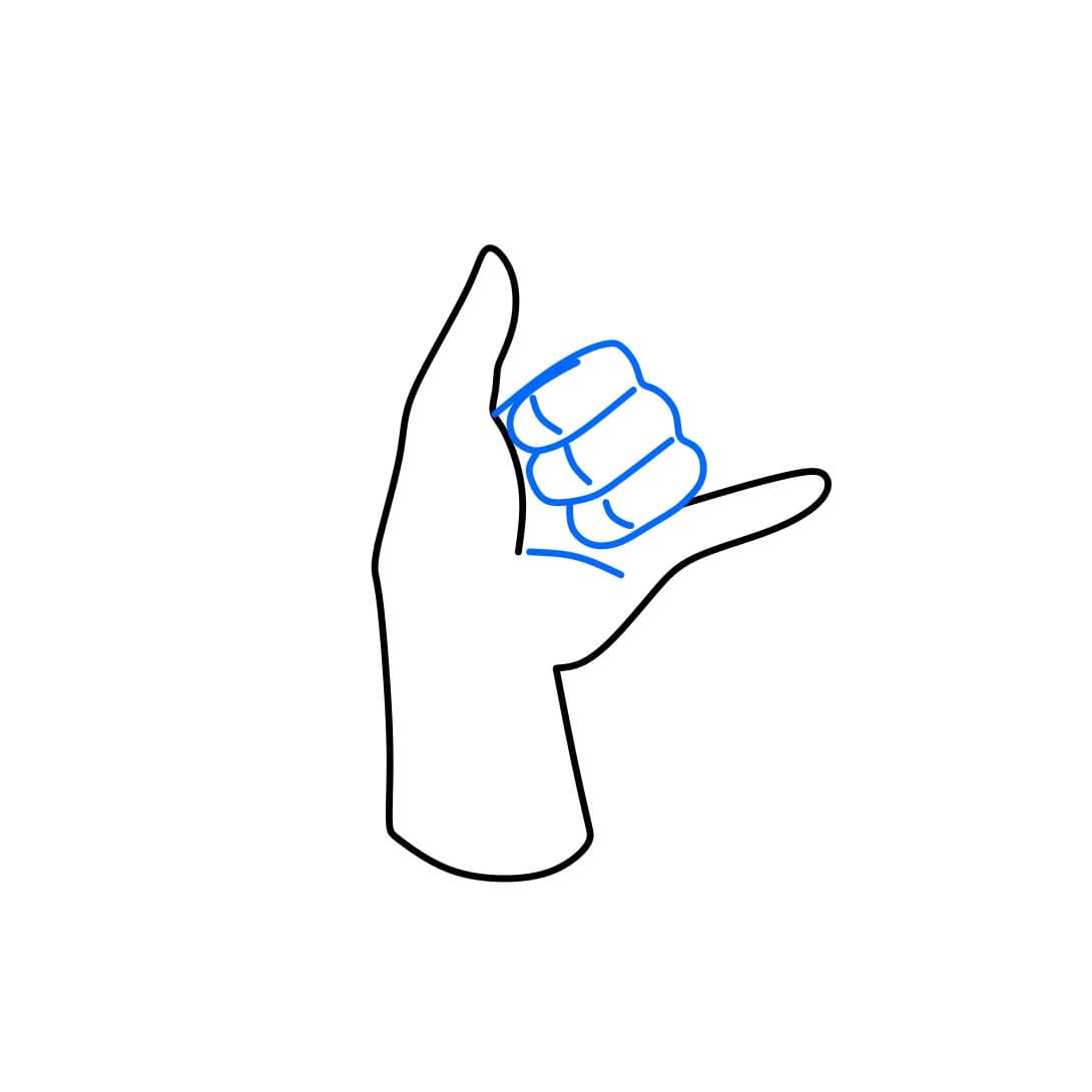 Hướng dẫn cách vẽ bàn tay đơn giản cho bé - Bước 3