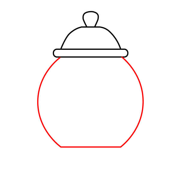 Vẽ ấm trà theo các bước đơn giản - Vẽ thân ấm