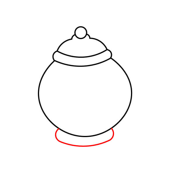 Bài học vẽ ấm trà đẹp dành cho trẻ em - Vẽ Đế/Chân