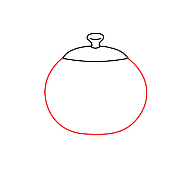 Cách đơn giản để vẽ ấm trà cho trẻ em - Vẽ Thân Ấm Trà